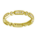 Silver 925 Gold Plated CZ Eternity Ring - BGR01186GP | Silver Palace Inc.