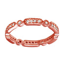 Silver 925 Rose Gold Plated CZ Eternity Ring - BGR01186RGP | Silver Palace Inc.
