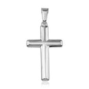 Silver 925 High Polished Plain Cross Pendant - SOP00109 | Silver Palace Inc.