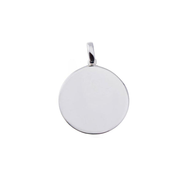 Silver 925 High Polished Disc Engravable 20mm - CARP00024 | Silver Palace Inc.