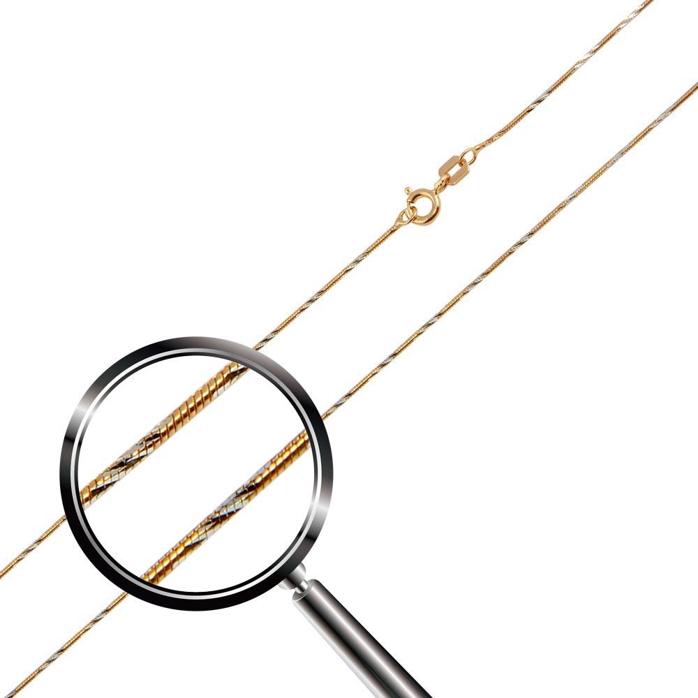 Silver 925 Rose Gold Plated DC Slash Round Snake 020 Chain 0.86mm - CH176 RGP | Silver Palace Inc.