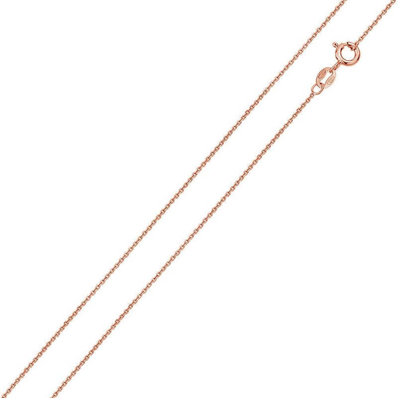 Silver 925 Rose Gold Plated Anchor 025 Chain 1mm - CH182 RGP | Silver Palace Inc.