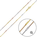 Silver 925 Multi Plated DC Bar 030 Chain Link 1.4mm - CH271 MUL | Silver Palace Inc.