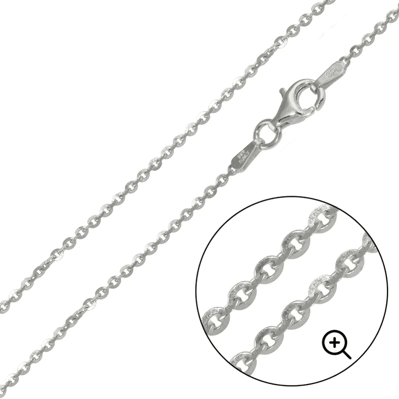 Rhodium Plated 925 Sterling Silver Brillantina DC 040 Chain 1.75mm - CH277 RH | Silver Palace Inc.