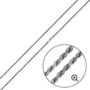 Silver 925 Rhodium Plated Rope 030 Chain 1.4mm - CH185 RH | Silver Palace Inc.