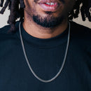 Cadena cubana Miami 080 de plata de ley 925 rodiada, eslabón de 2,6 mm - CH312 RH