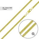 Silver 925 Gold Plated Miami Cuban 060 Chain 1.9mm - CH338 GP | Silver Palace Inc.