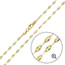 Silver 925 Gold Plated Star DC Confetti Chain 2.7mm - CH353 GP | Silver Palace Inc.