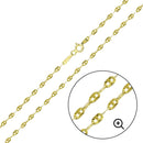 Silver 925 Gold Plated DC Confetti Link Chain 2.2mm - CH360 GP | Silver Palace Inc.