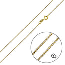 Silver 925 Gold Plated Round Snake DC Chain 0.8mm - CH361 GP | Silver Palace Inc.