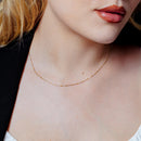 Cadena de serpiente redonda de plata de ley 925 bañada en oro de 1,2 mm (4 DC) - CH365 GP