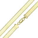 Silver 925 Gold Plated Herring Bone 100 Chain 9.4mm - CH386 GP | Silver Palace Inc.