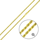 Silver 925 Gold Plated Rope 050 Gold Plated Chain 2.2mm - CH391 GP | Silver Palace Inc.
