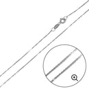 Rhodium Plated Wave  Design Chain 0.8mm - CH413 RH | Silver Palace Inc.