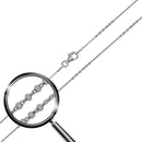 Rhodium Plated DC Beaded Link Chain 1.5mm - CH420 RH | Silver Palace Inc.