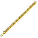 Silver 925 Gold Plated Flat Byzantine Bracelet 11mm - CH431B GP | Silver Palace Inc.