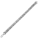 Silver 925 Rhodium Plated Flat Byzantine Bracelet 11mm - CH431B RH | Silver Palace Inc.