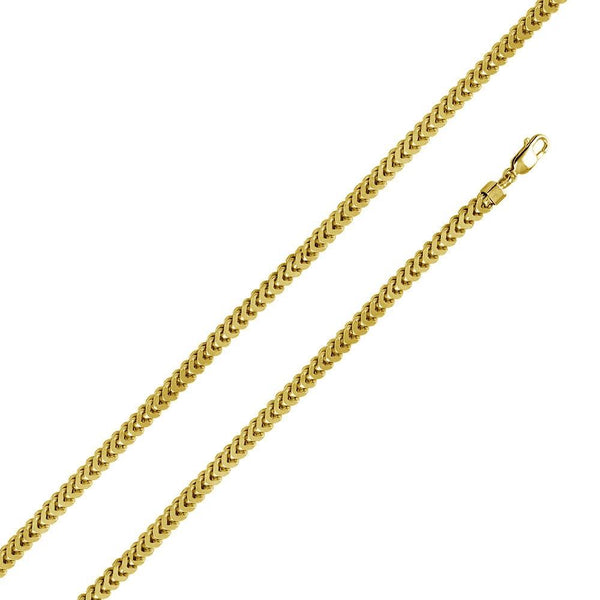 Silver 925 Gold Plated Franco Chain 5.2MM - CHHW107 GP | Silver Palace Inc.