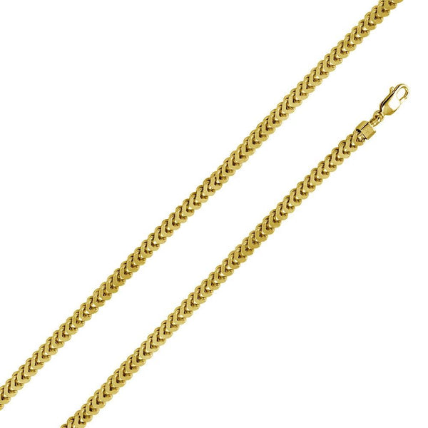 Silver 925 Gold Plated Franco Chain 5.6MM - CHHW108 GP | Silver Palace Inc.