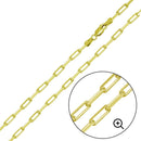 Silver 925 Gold Plated Paperclip Link Chain 2.8mm - CH460 GP | Silver Palace Inc.