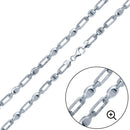 Silver 925 Platinum Plated Heshe Max Chain 6mm - CH476 PL | Silver Palace Inc.