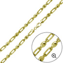 Silver Gold Plated Heshe Max Chain 6mm - CH477 GP | Silver Palace Inc.