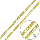 Silver Gold Plated Miami Curb 5+1 3.3mm - CH466 GP | Silver Palace Inc.