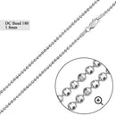 Diamond Cut Bead 180 Chains 1.8mm - CH503 | Silver Palace Inc.