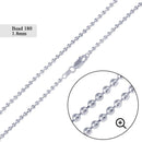 Bead 180 Chain 1.8mm - CH506 | Silver Palace Inc.