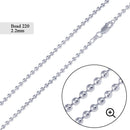 Bead 220 Chain 2.2mm - CH507 | Silver Palace Inc.