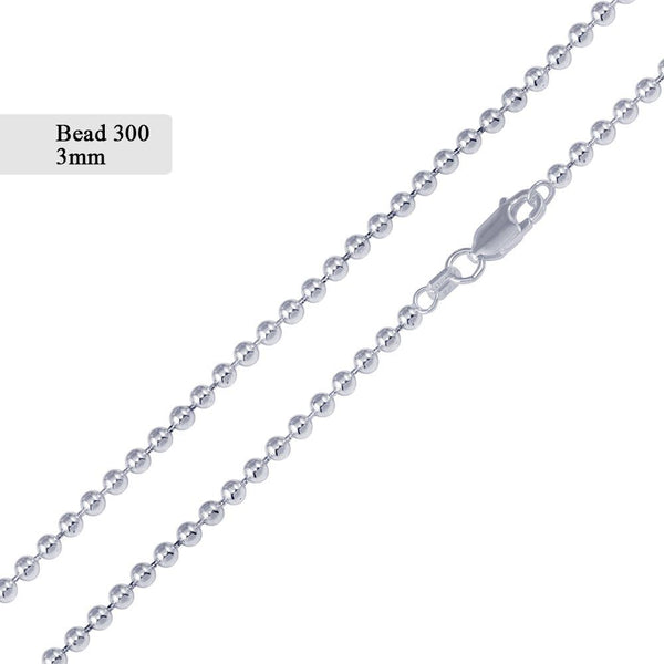 Bead 300 Chain 3mm - CH508 | Silver Palace Inc.