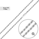 Rope 070 Chain 3.4mm - CH527 | Silver Palace Inc.