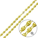 Silver 925 Gold Plated Puffed Mariner Chain 7mm - CH537 GP | Silver Palace Inc.
