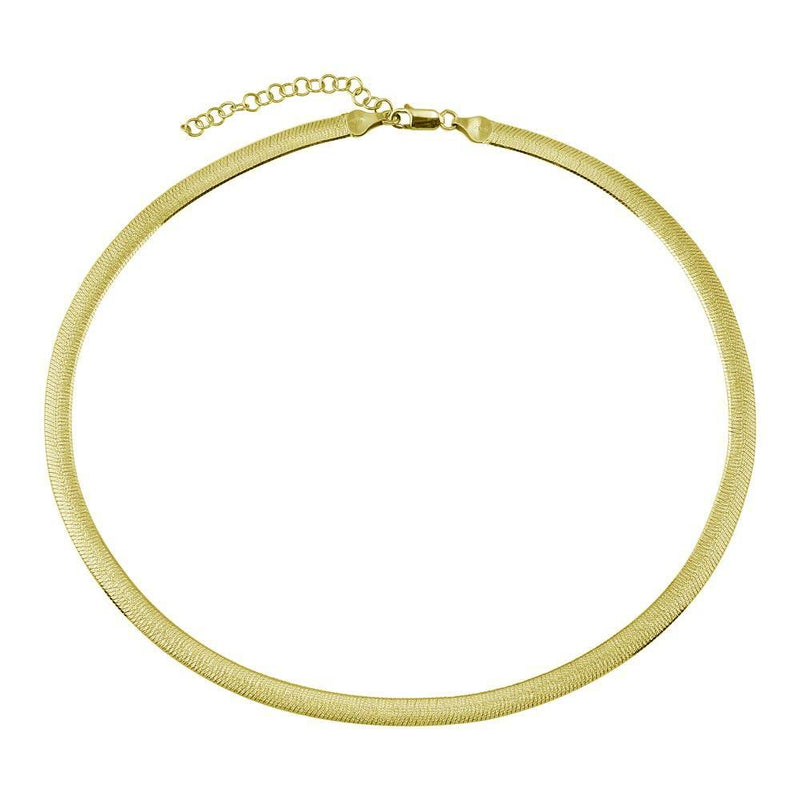Silver Gold Plated Sparkle Dome Chain 5mm - CH542 GP | Silver Palace Inc.