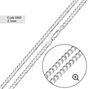 Curb 060 Chain 2.1mm - CH614 | Silver Palace Inc.