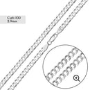 Curb 100 Chain 3.9mm - CH616 | Silver Palace Inc.