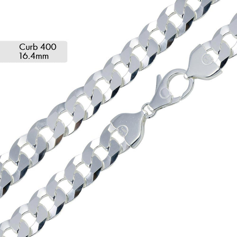 Curb 400 Chain or Bracelet 16.4mm - CH623A