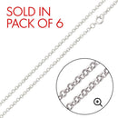 Cadena Rolo 020 Redonda de 1,5 mm (Paquete de 6) - CH701