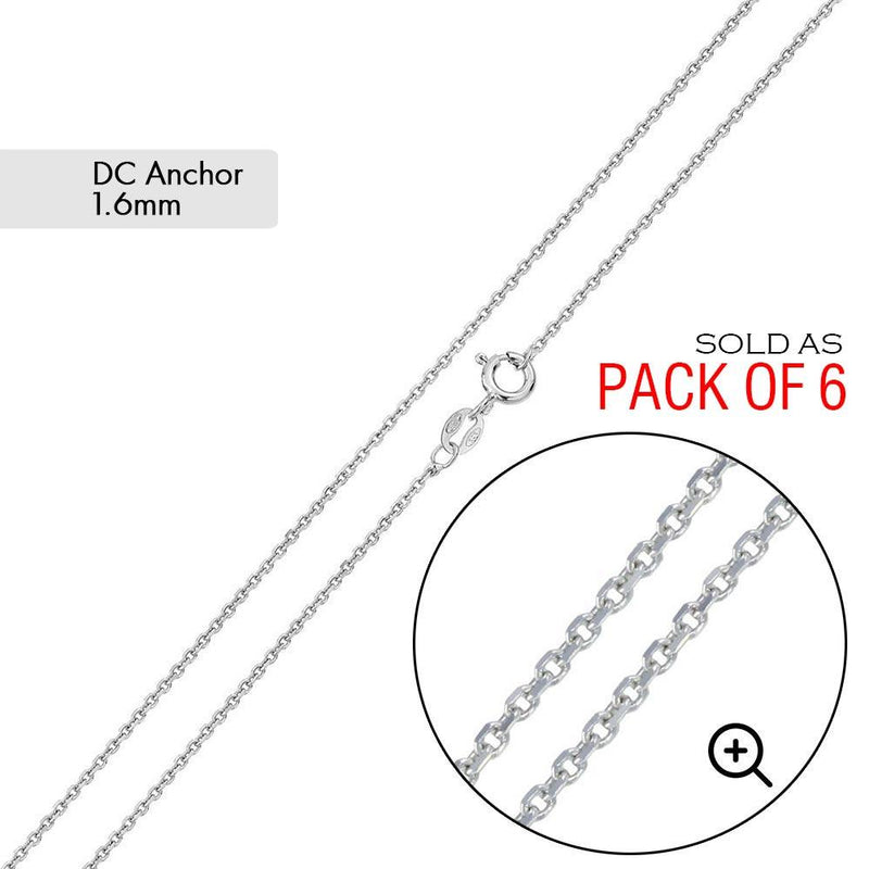 Diamond Cut Anchor 040 Chain 1.6mm (Pk of 6) - CH714