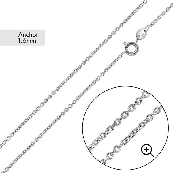 Anchor 040 Chain 1.6mm - CH720 | Silver Palace Inc.