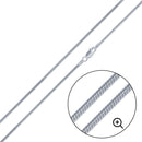 8 Sided Snake 020 Chain 0.8mm - CH723 | Silver Palace Inc.