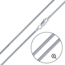 8 Sided Snake 040 Chain 1.3mm - CH726 | Silver Palace Inc.