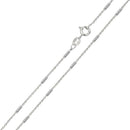 Silver 925 Diamond Cut Tube Link Chains 1.3mm - CH740 | Silver Palace Inc.