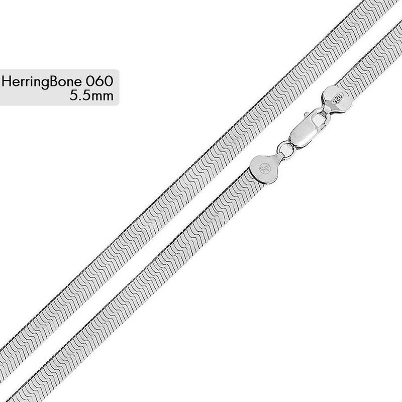 Herring Bone 060 Chains 5.5mm - CH814 | Silver Palace Inc.