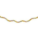 Silver 925 3 Layer Wave Omega Spring Chain 3 Toned Plated 2.7mm - CH921 MUL | Silver Palace Inc.