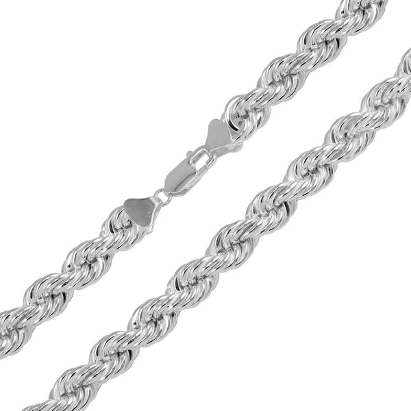 Silver 925 Hollow Rope Chains 9.5mm - CHHW114 | Silver Palace Inc.