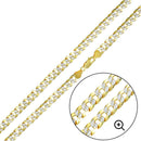 Silver Gold Plated 2 Toned DC Curb Chain 7.1mm - CH938 GP | Silver Palace Inc.