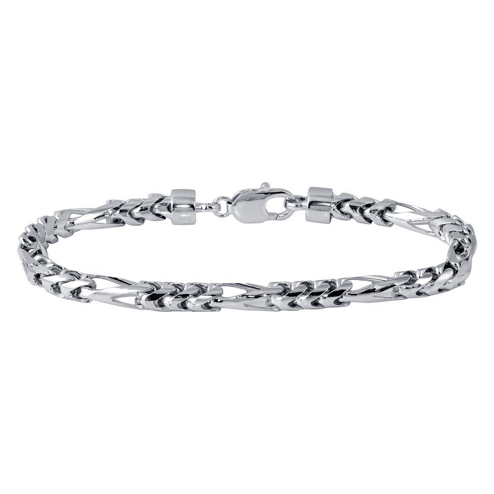 925 Sterling Silver Figaro Franco Chain or Bracelet | Silver