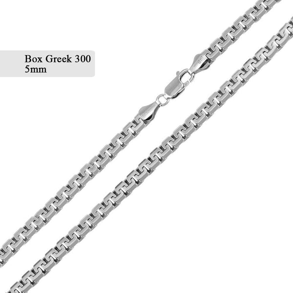Box Greek 300 Chains 5mm - CH749 | Silver Palace Inc.