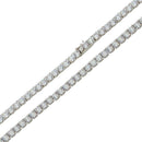 Silver 925 Rhodium Plated Round CZ Link Chains 4mm - CHCZ108 RH | Silver Palace Inc.